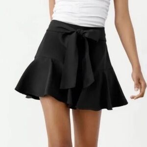 ZARA black ruffle skort BNWT